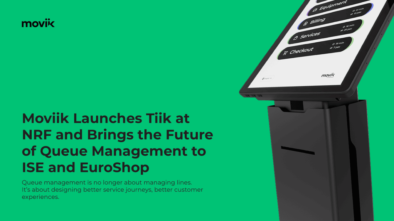 Moviik Launches Tiik at NRF and Brings the Future of Queue Management to ISE and EuroShop